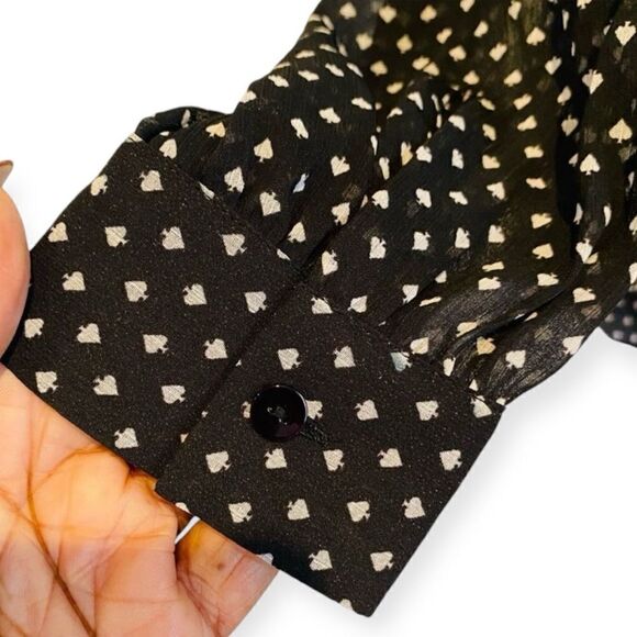 L’agence Tabitha Spade Print Ruffled Blouse Size XS - Picture 5 of 7